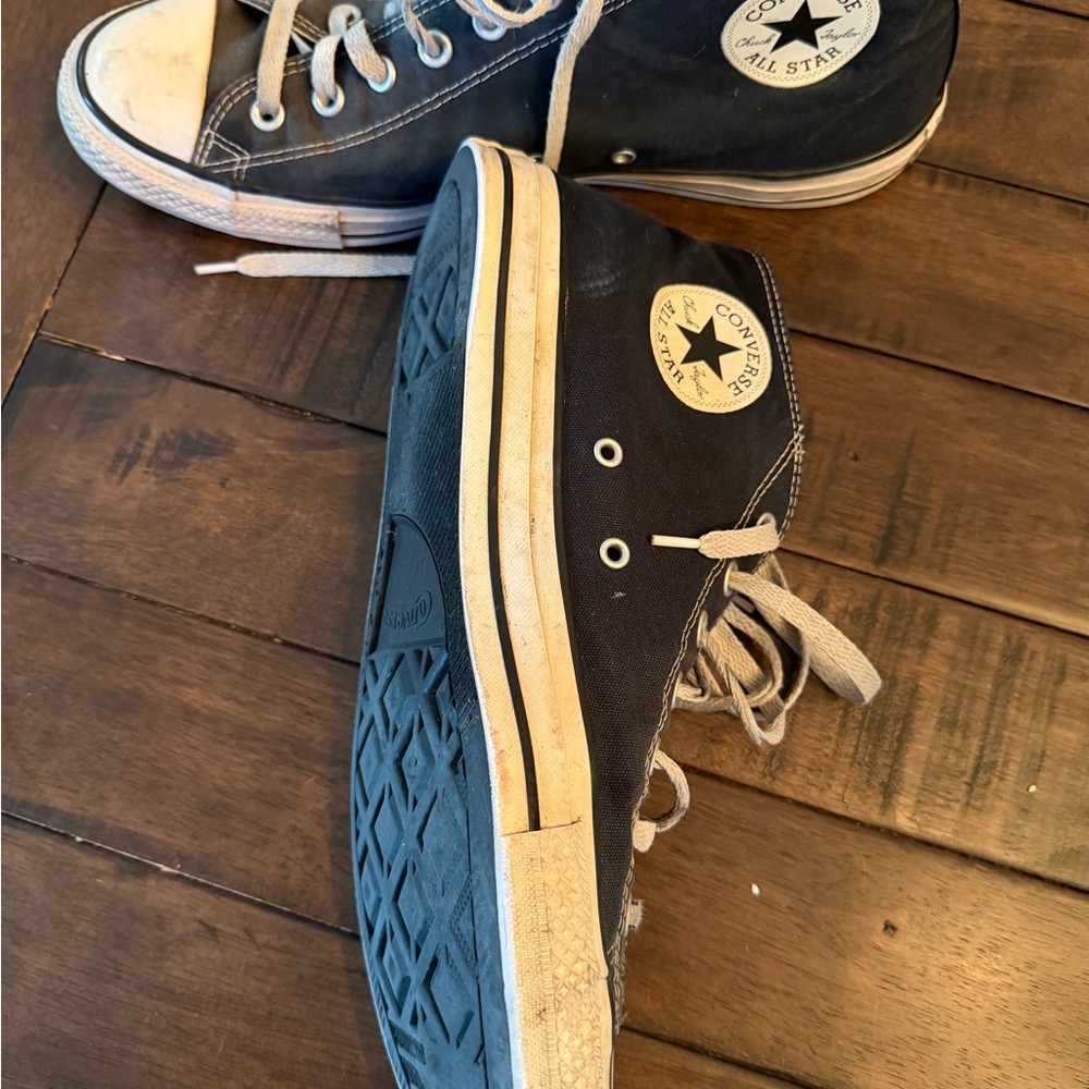 Converse Navy High-Tops with White Accents